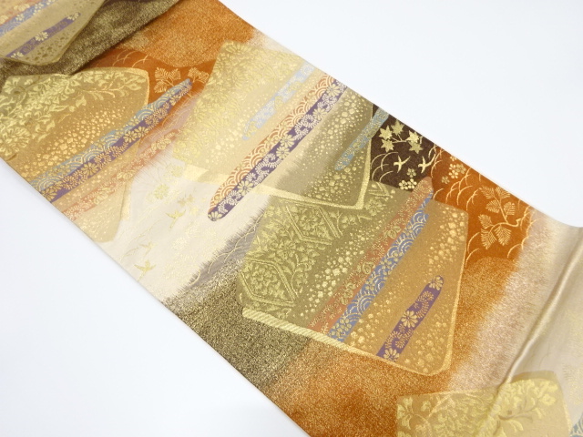 JAPANESE FUKURO OBI / WOVEN CLASSICAL PATTERN